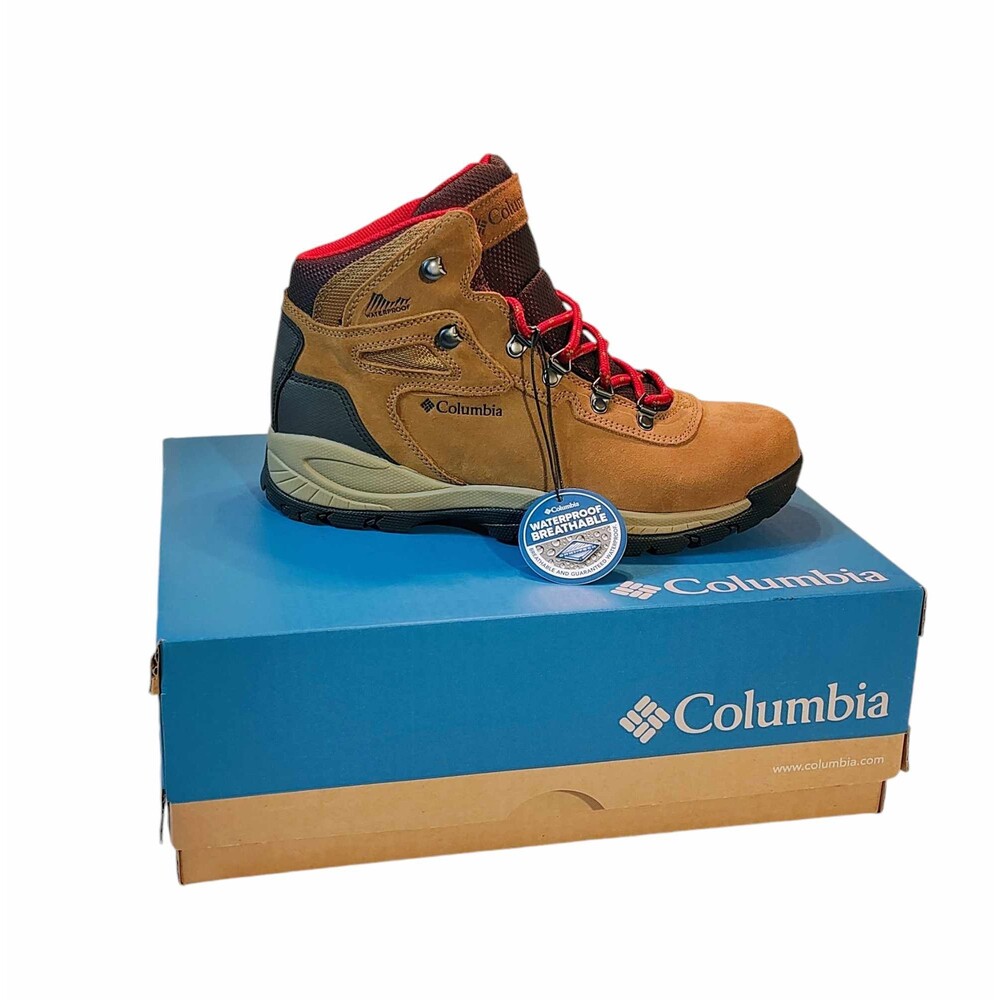 Columbia Womens Newton Ridge Plus Waterproof Amped Boot Elk/Mountain Red Size 9